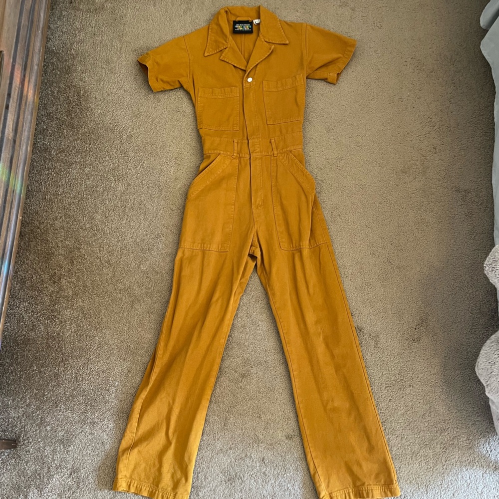 Big Bud Press • Short Sleeve Jumpsuit • Spicy Mustard • Size XS